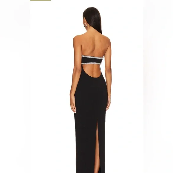 New Lovers & Friends Elegant Black Strapless Dress - Picture 3 of 8